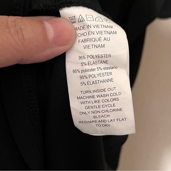 MICHAEL Michael Kors Black Knit Knee-Length Short Sleeve Shirt Dress Size Medium - Picture 6 of 8